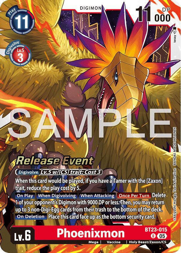 Phoenixmon - Hackers' Slumber Release Event Cards - Digimon Card