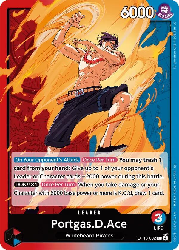 Portgas.D.Ace (002) - Carrying On His Will - One Piece Card Game