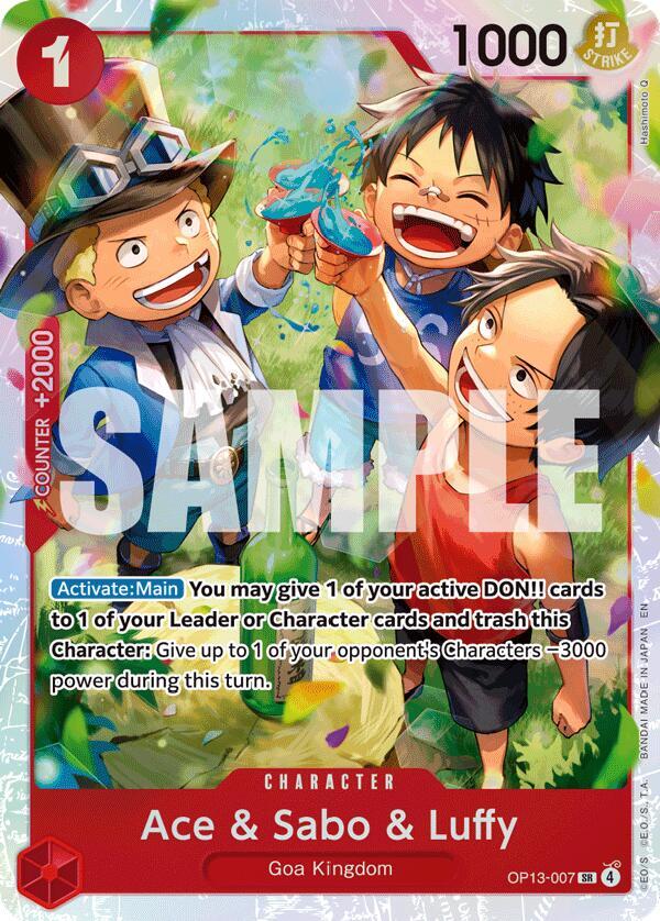 Ace & Sabo & Luffy - Carrying On His Will - One Piece Card Game