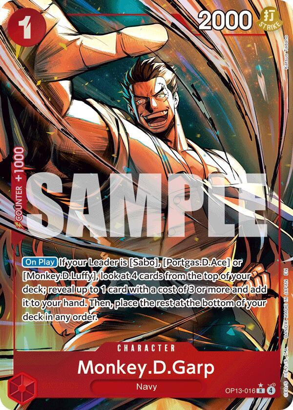 MonkeyDGarp Alternate Art onepiece card
