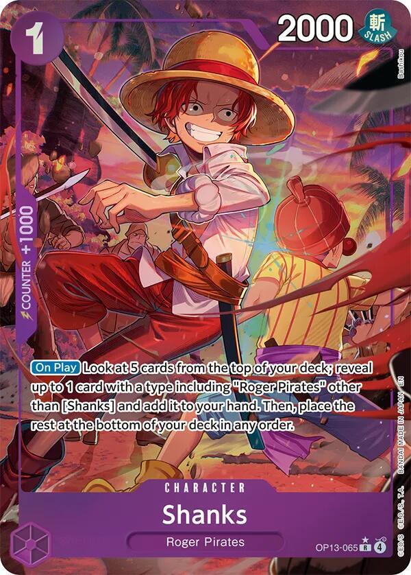 Shanks 065 Alternate Art onepiece card