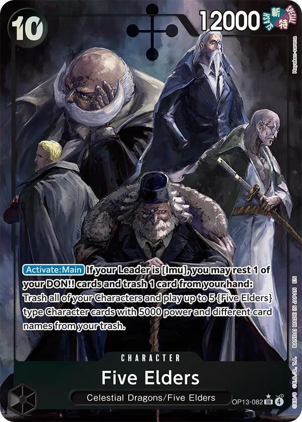Five Elders Alternate Art onepiece card