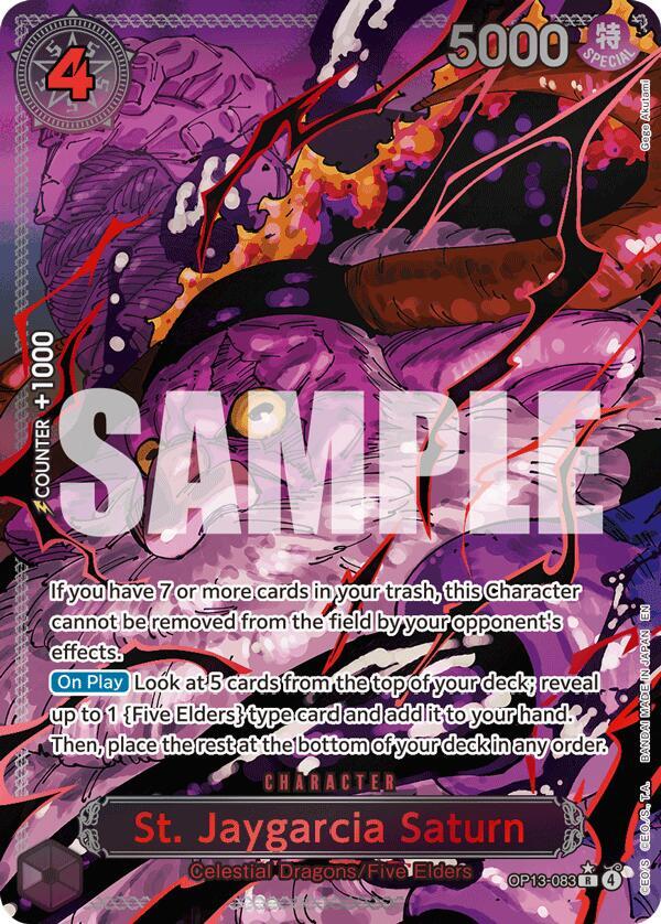 St Jaygarcia Saturn Parallel onepiece card