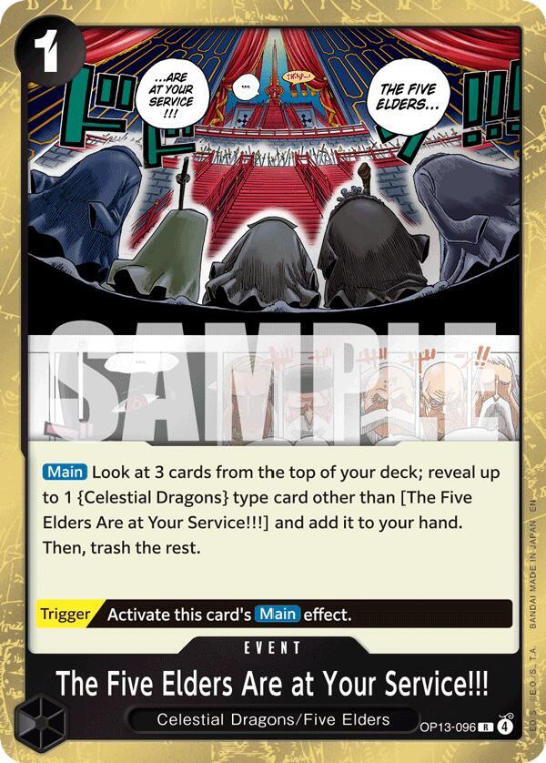 The Five Elders Are at Your Service onepiece card