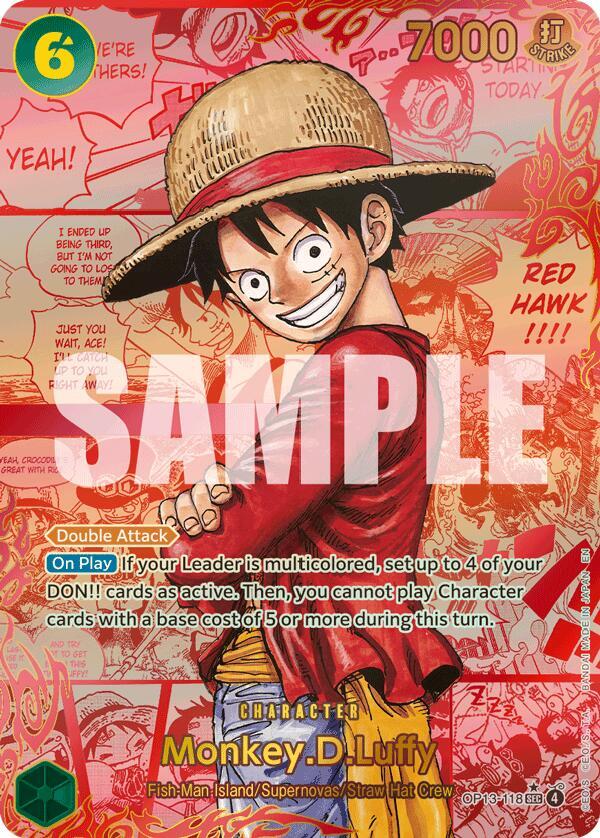 ワンピースRED Monkey.D.Luffy (118) (Red Super Alternate Art) - Carrying On His