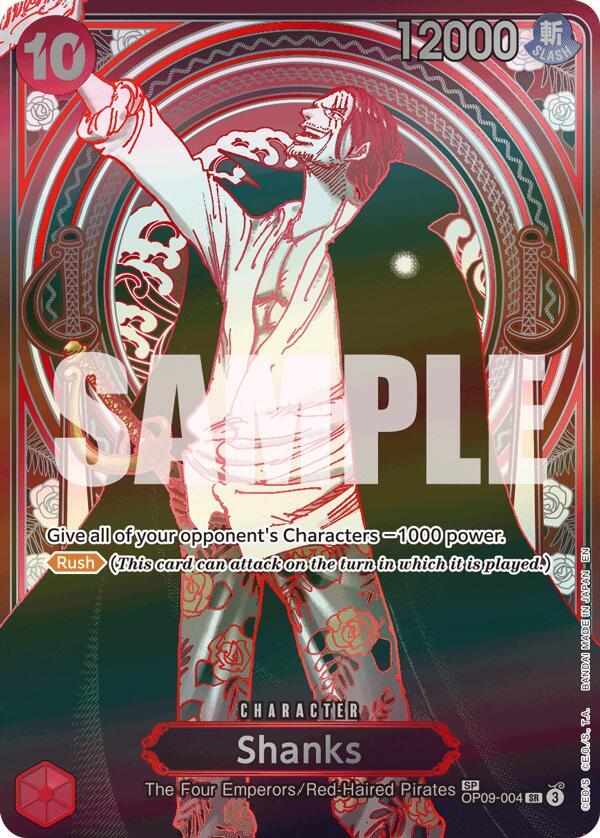 Shanks OP09 004 SP Silver onepiece card