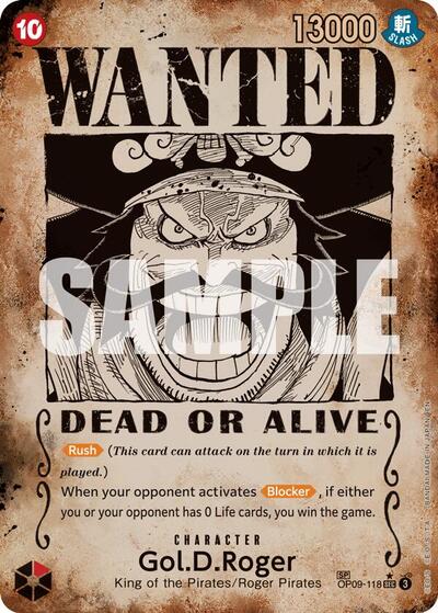 Gol.D.Roger - OP09-118 (SP) (Wanted Poster)