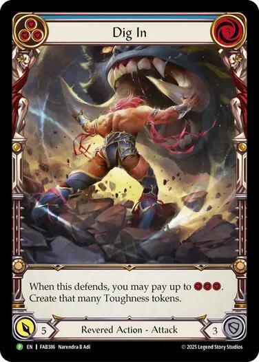 Dig In (Blue) - FAB386 Flesh and Blood: Promo Cards card price