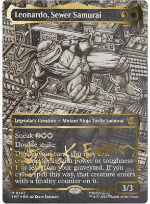 Leonardo, Sewer Samurai (Borderless) (Gold-Stamped Signature)