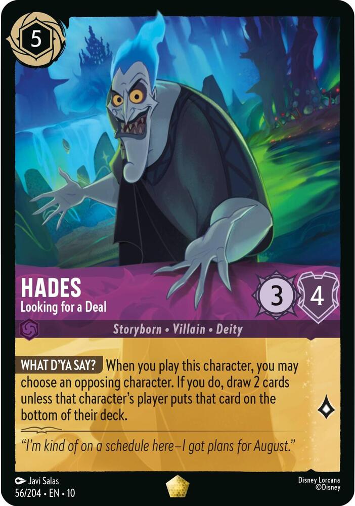 Hades - Looking for a Deal - Whispers in the Well - Disney Lorcana
