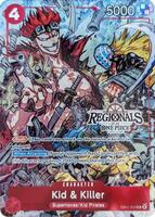英語版　ワンピースカード キッド&キラー　リージョナルズ　ファイナリスト Kid & Killer (CS 25-26 Regionals Textured Chase Promo) - One Piece