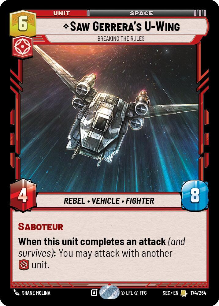 Saw Gerrera's U-Wing 174/264 card