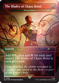 DUPLICATE The Blades of Chaos Bond - Rite of Flame (Rainbow Foil) - Secret Lair Drop Series - Magic: The Gathering card