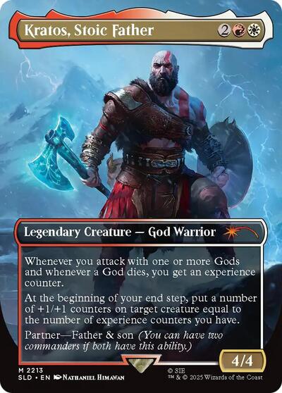 Kratos, Stoic Father (Secret Lair) from SLD #2213, Magic: The Gathering card