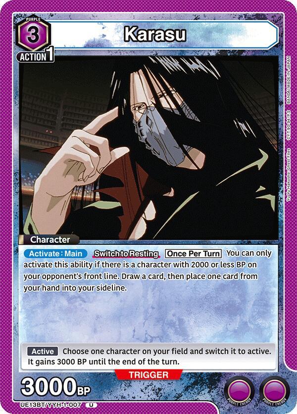 Karasu (007) - UE13BT: Yu Yu Hakusho: Ghost Files - Union Arena