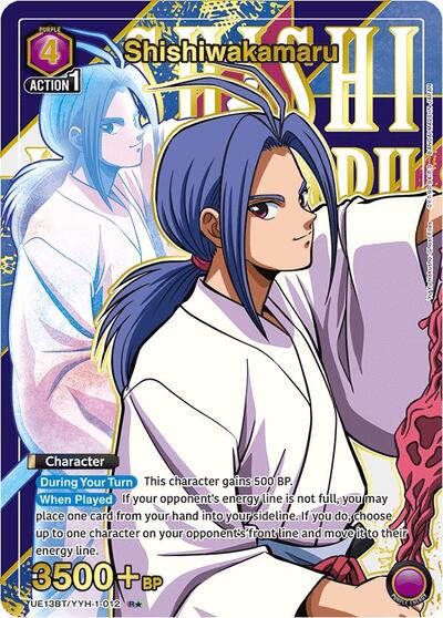 Shishiwakamaru (R*) UE13BT: Yu Yu Hakusho: Ghost Files Rare 1-Star Union Arena card — value and price