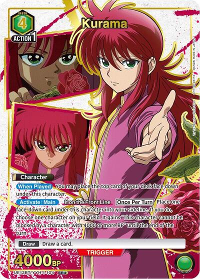 Kurama (104) (SR*) UE13BT: Yu Yu Hakusho: Ghost Files Super Rare 1-Star Union Arena card — value and price