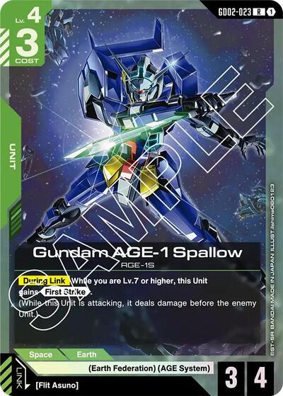 Gundam AGE-1 Spallow card