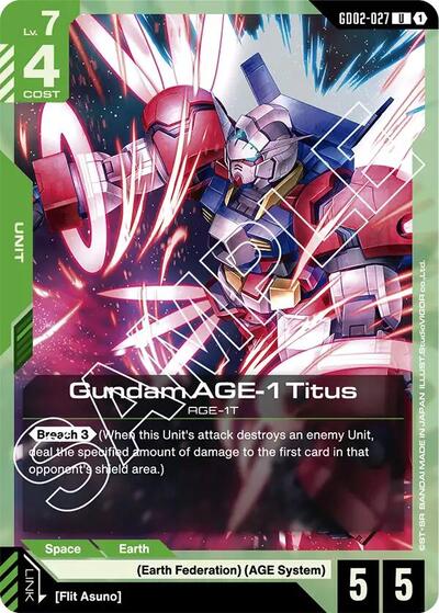 Gundam AGE-1 Titus (GD02-027) card