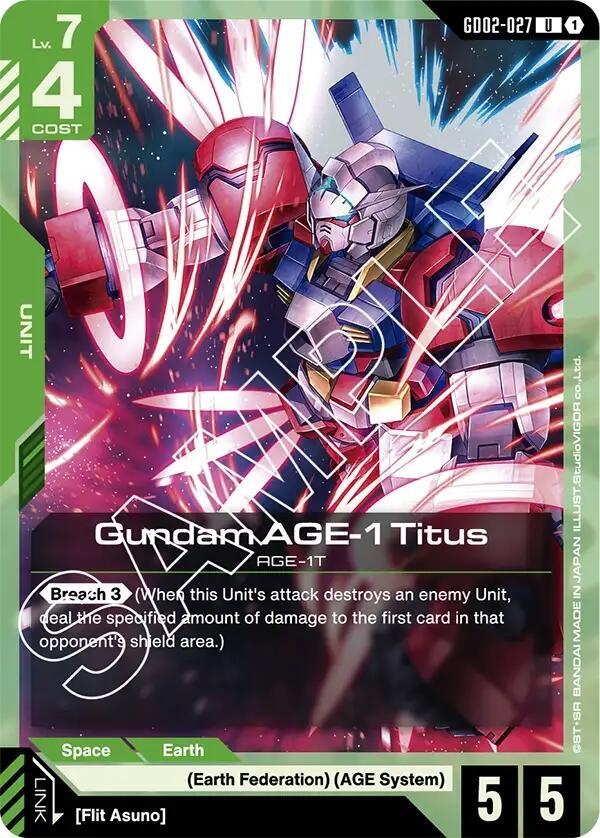 Gundam AGE-1 Titus (GD02-027) - Dual Impact - Gundam Card Game