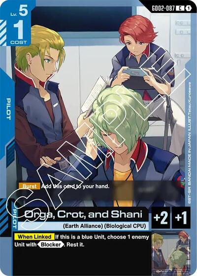 Orga, Crot, and Shani card