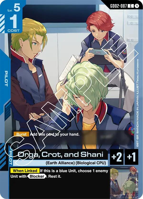 サトちゃんオータムカーニバル Orga, Crot, and Shani - Dual Impact - Gundam Card Game - TCGplayer.com