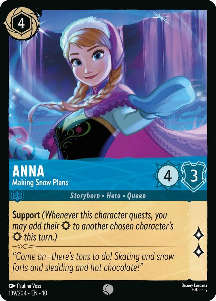 Anna - Making Snow Plans - Whispers in the Well - Disney Lorcana