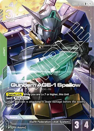 Gundam AGE-1 Spallow (R+) card