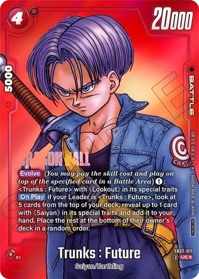 Trunks : Future - SB02-011 (Limited Pack MANGA Version 02) card