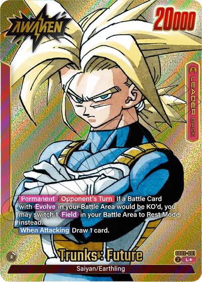 Trunks : Future - SB02-001 (Gold) card