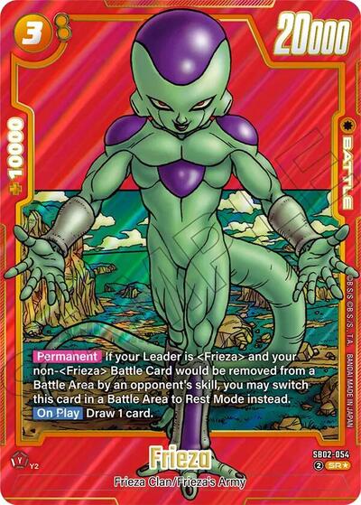 Frieza - SB02-054 (Alternate Art) Manga Booster 02 Super Rare Dragon Ball card — value and price