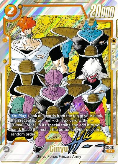 Ginyu - FB01-108 (Alternate Art) Manga Booster 02 Rare Dragon Ball card — value and price