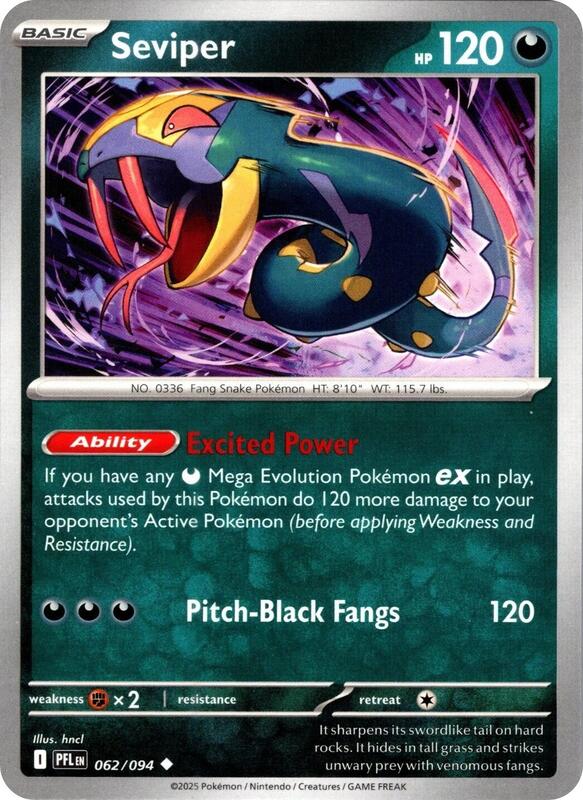 Seviper 062/094 from ME02: Phantasmal Flames