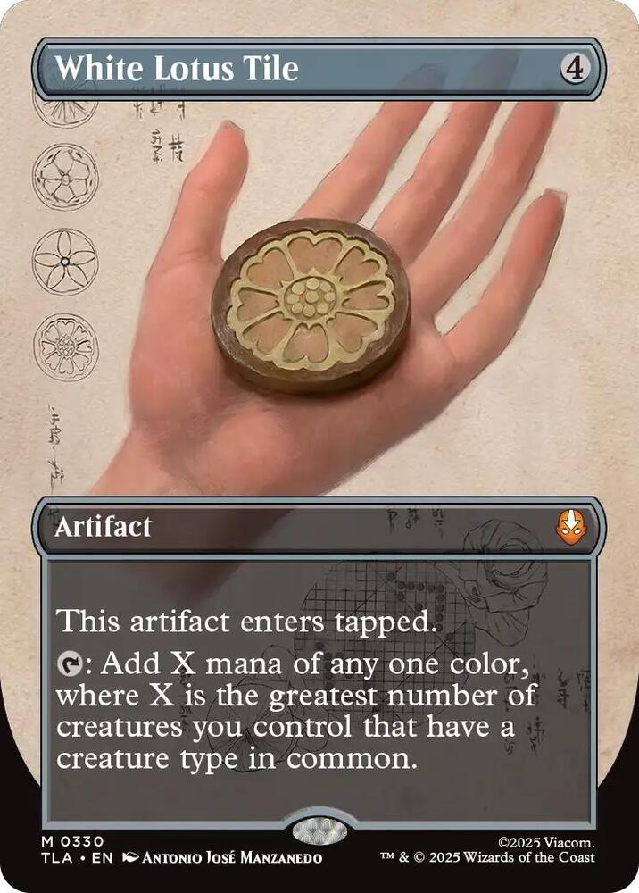 White Lotus Tile (Borderless) - Avatar: The Last Airbender - Magic