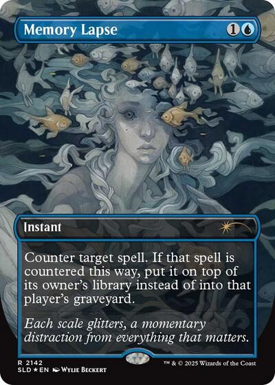 Memory Lapse (Secret Lair) from SLD #2142, Magic: The Gathering card