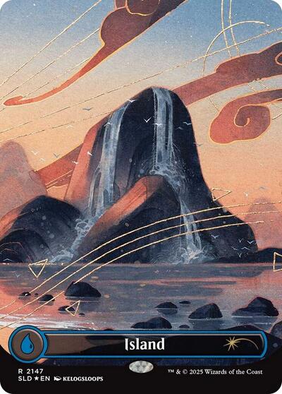 Island (Secret Lair) from SLD #2147, Magic: The Gathering card