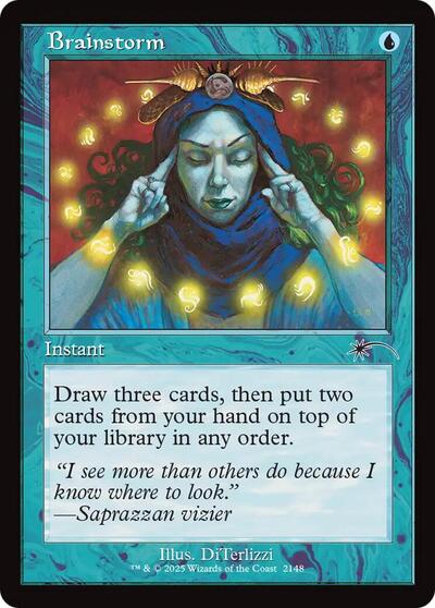 Brainstorm (Retro Frame, Secret Lair) from SLD #2148, Magic: The Gathering card