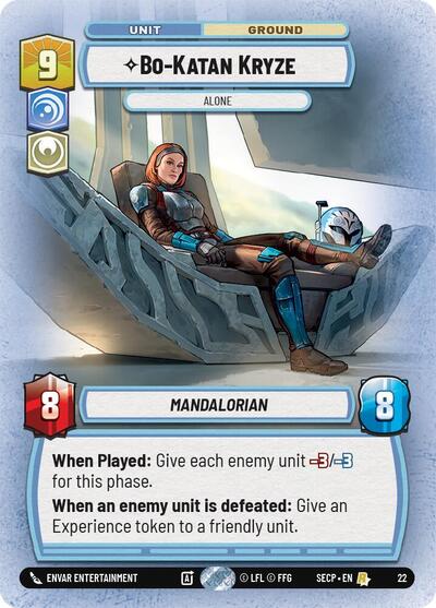 Bo-Katan Kryze - Alone (Foil) Secrets of Power: Weekly Play Promos Rare Star Wars Unlimited card — value and price