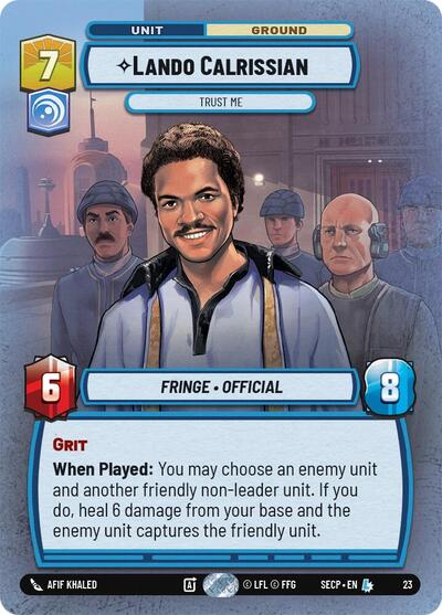 Lando Calrissian - Trust Me (Foil) card