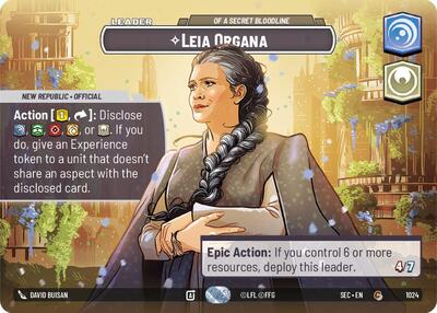 Leia Organa - Of A Secret Bloodline (Showcase) card