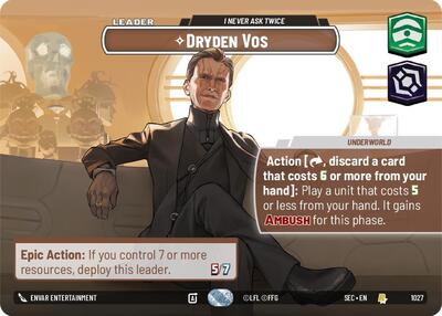 Dryden Vos - I Never Ask Twice (Showcase) card