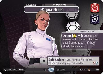 Dedra Meero - Not Wasting Time (Showcase) Secrets of Power Common Star Wars Unlimited card — value and price