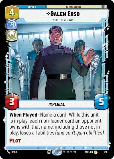 Galen Erso - You'll Never Win (Foil) card