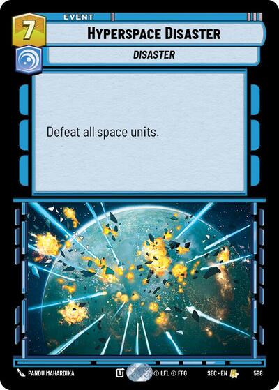 Hyperspace Disaster (Foil) Secrets of Power Rare Star Wars Unlimited card — value and price