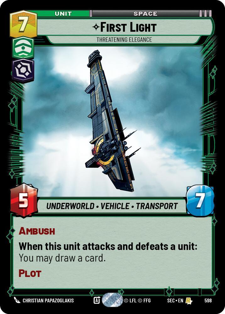First Light 598 card