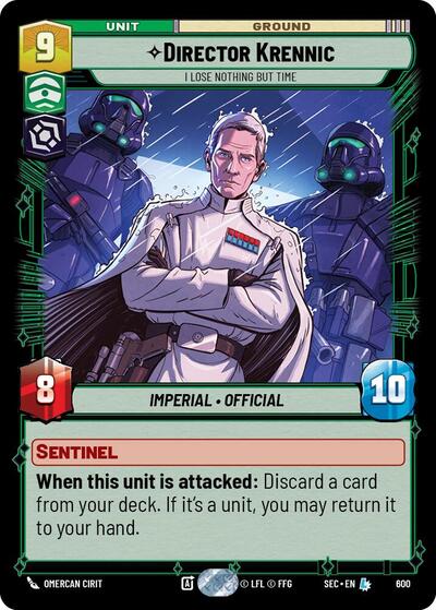 Director Krennic - I Lose Nothing But Time (Foil) card