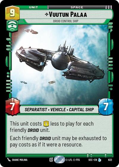 Vuutun Palaa - Droid Control Ship (Foil) card