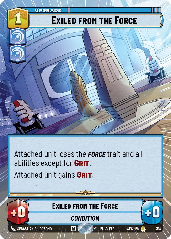 Exiled from the Force (Hyperspace) 318 card
