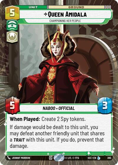 Queen Amidala - Championing Her People (Hyperspace) card