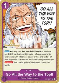 Go All the Way to the Top!!